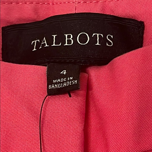 NWT Talbots Pink Crop Pants Size 4 - Picture 3 of 9